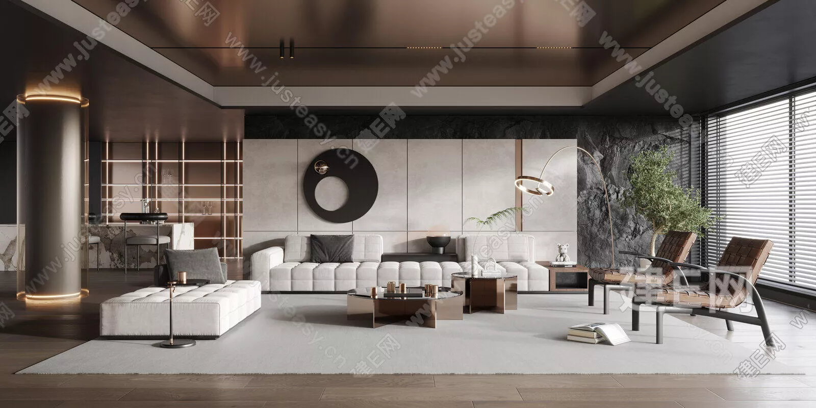 MODERN LIVING ROOM - SKETCHUP 3D SCENE - ENSCAPE - 112150102