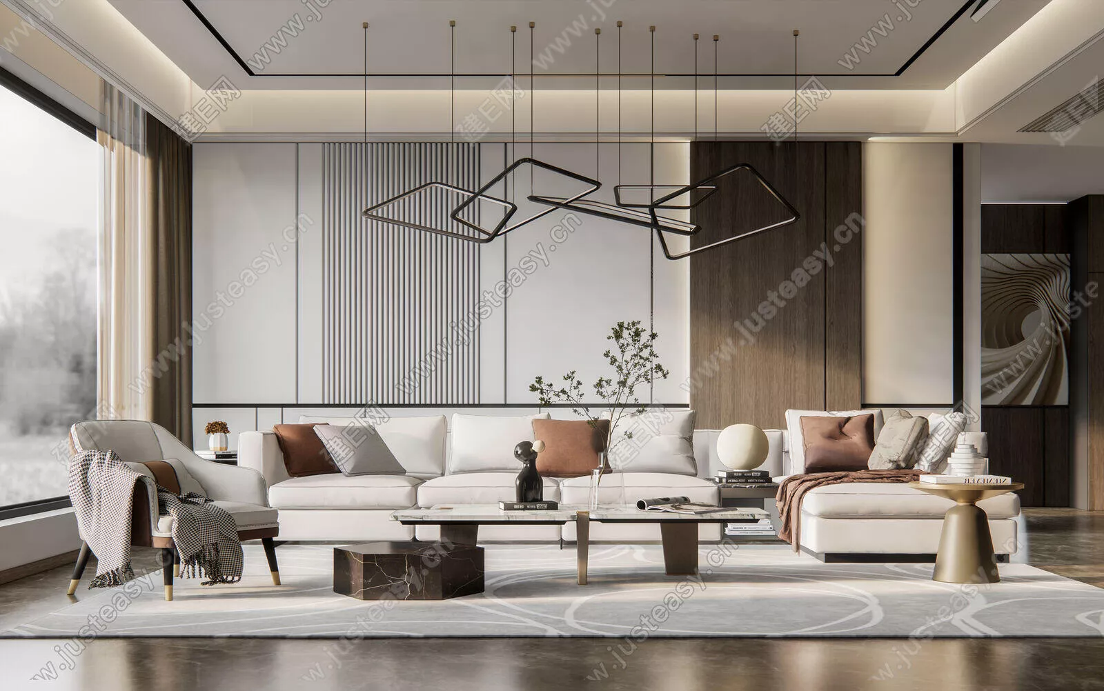 MODERN LIVING ROOM - SKETCHUP 3D SCENE - ENSCAPE - 114312558