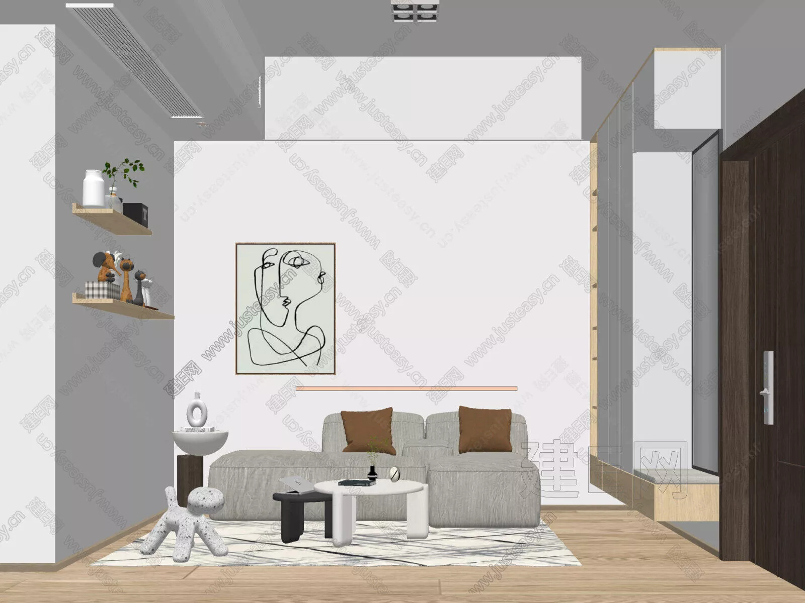 MODERN LIVING ROOM - SKETCHUP 3D SCENE - ENSCAPE - 114574358