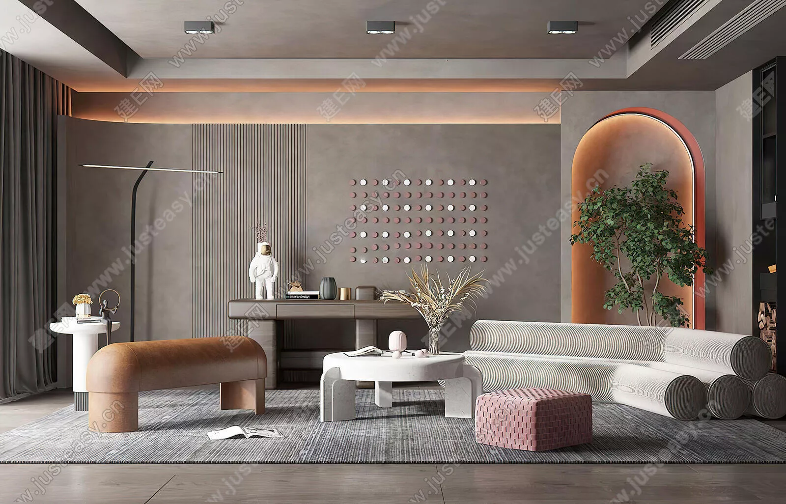 MODERN LIVING ROOM - SKETCHUP 3D SCENE - ENSCAPE - 115295511