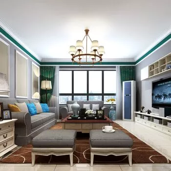 MODERN LIVING ROOM - SKETCHUP 3D SCENE - ENSCAPE - ID10125