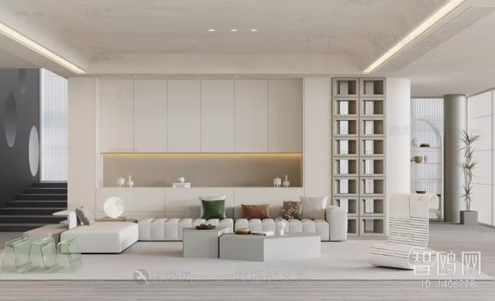 MODERN LIVING ROOM - SKETCHUP 3D SCENE - VRAY OR ENSCAPE - ID10304