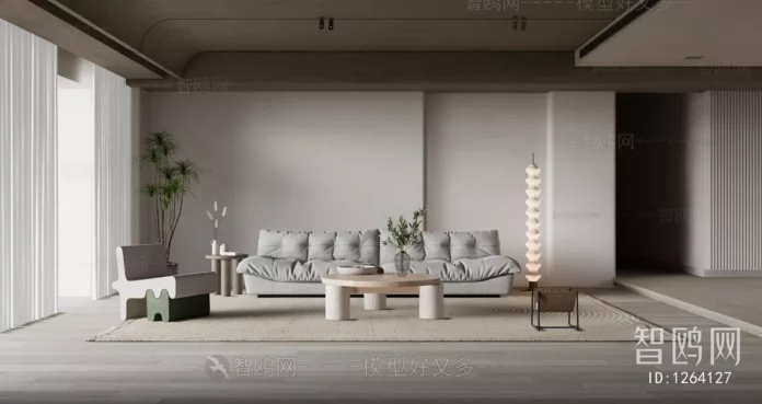 MODERN LIVING ROOM - SKETCHUP 3D SCENE - VRAY OR ENSCAPE - ID10372