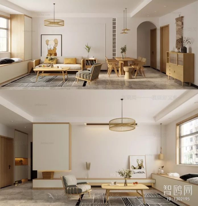 MODERN LIVING ROOM - SKETCHUP 3D SCENE - VRAY OR ENSCAPE - ID10378