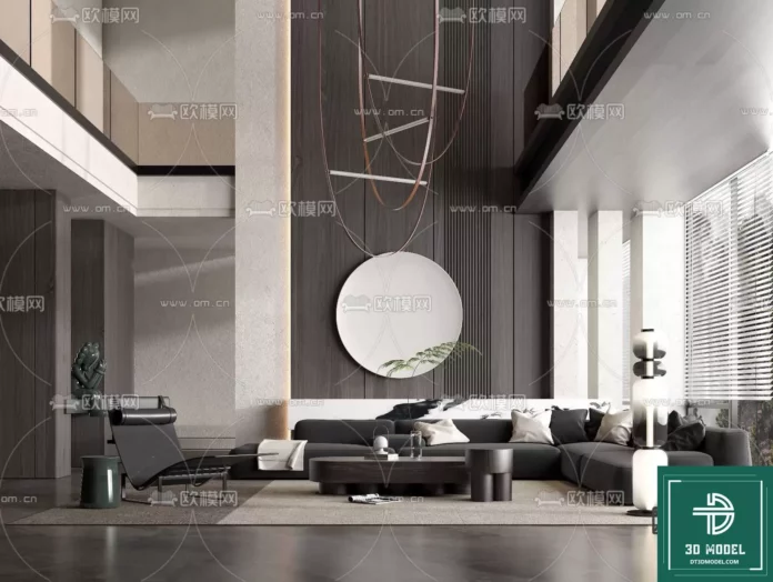 MODERN LIVING ROOM - SKETCHUP 3D SCENE - VRAY OR ENSCAPE - ID10463