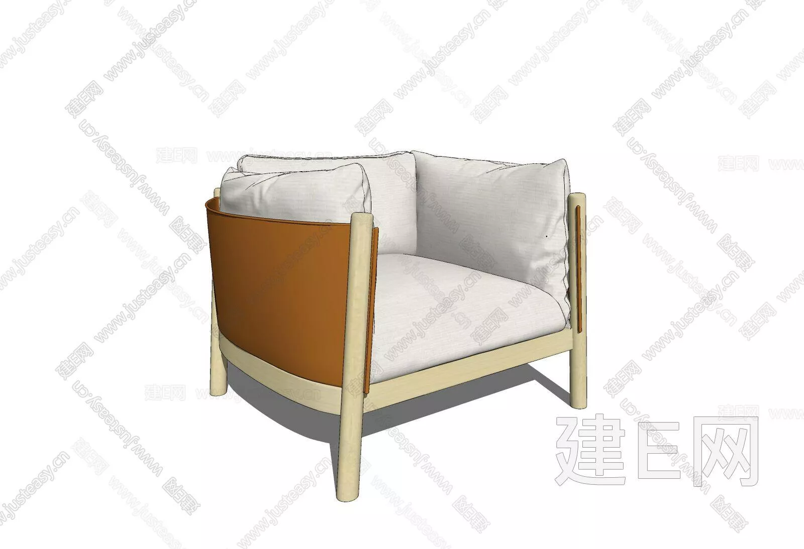 MODERN LOUNGLE CHAIR - SKETCHUP 3D MODEL - ENSCAPE - 102122814