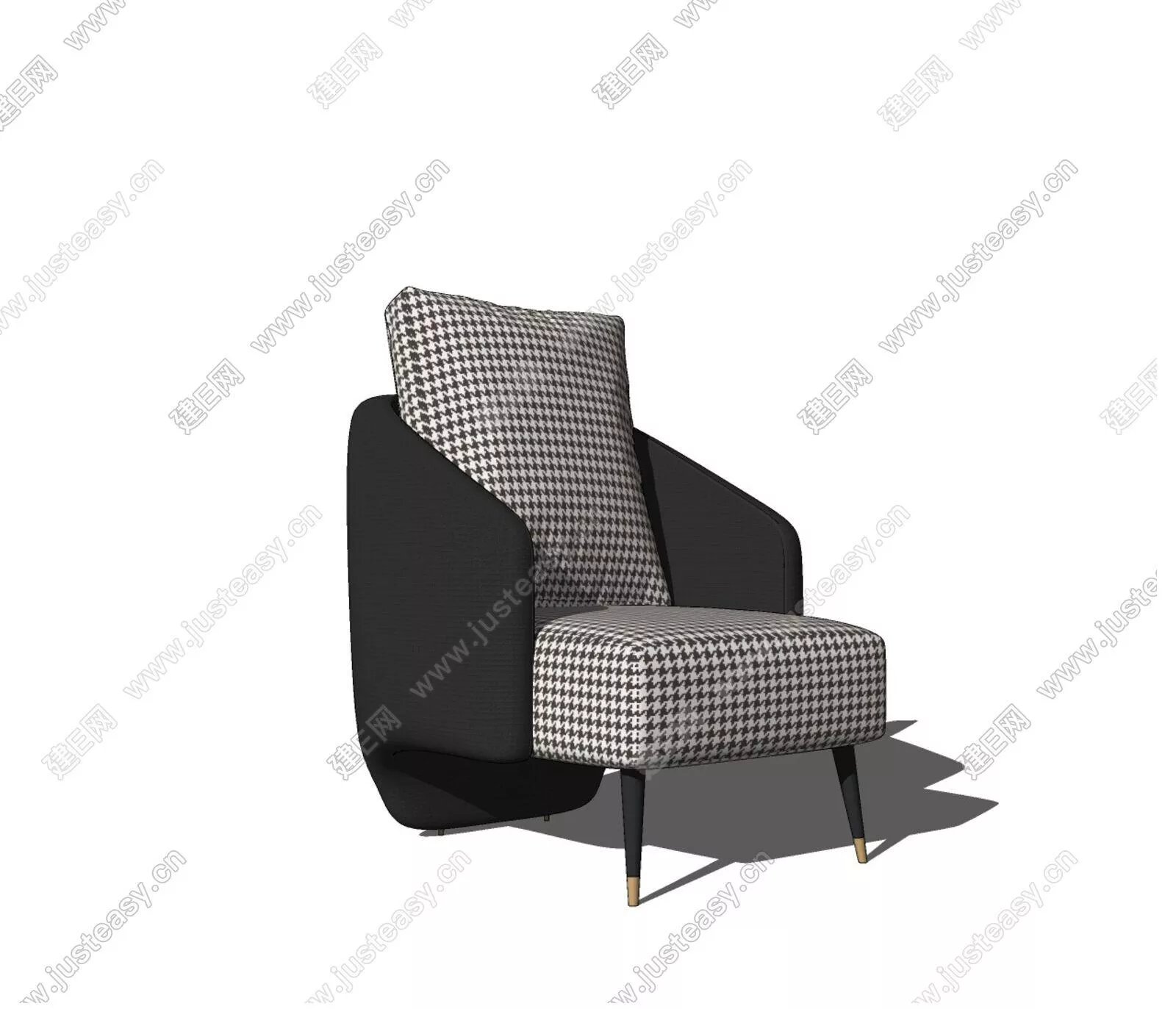 MODERN LOUNGLE CHAIR - SKETCHUP 3D MODEL - ENSCAPE - 111035690