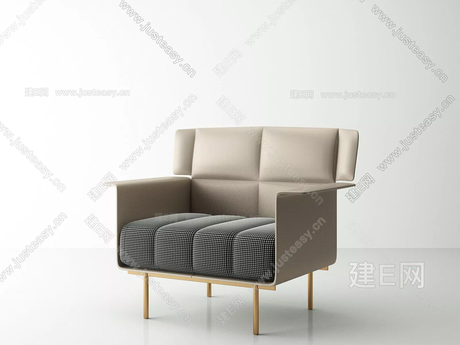 MODERN LOUNGLE CHAIR - SKETCHUP 3D MODEL - ENSCAPE - 111168794