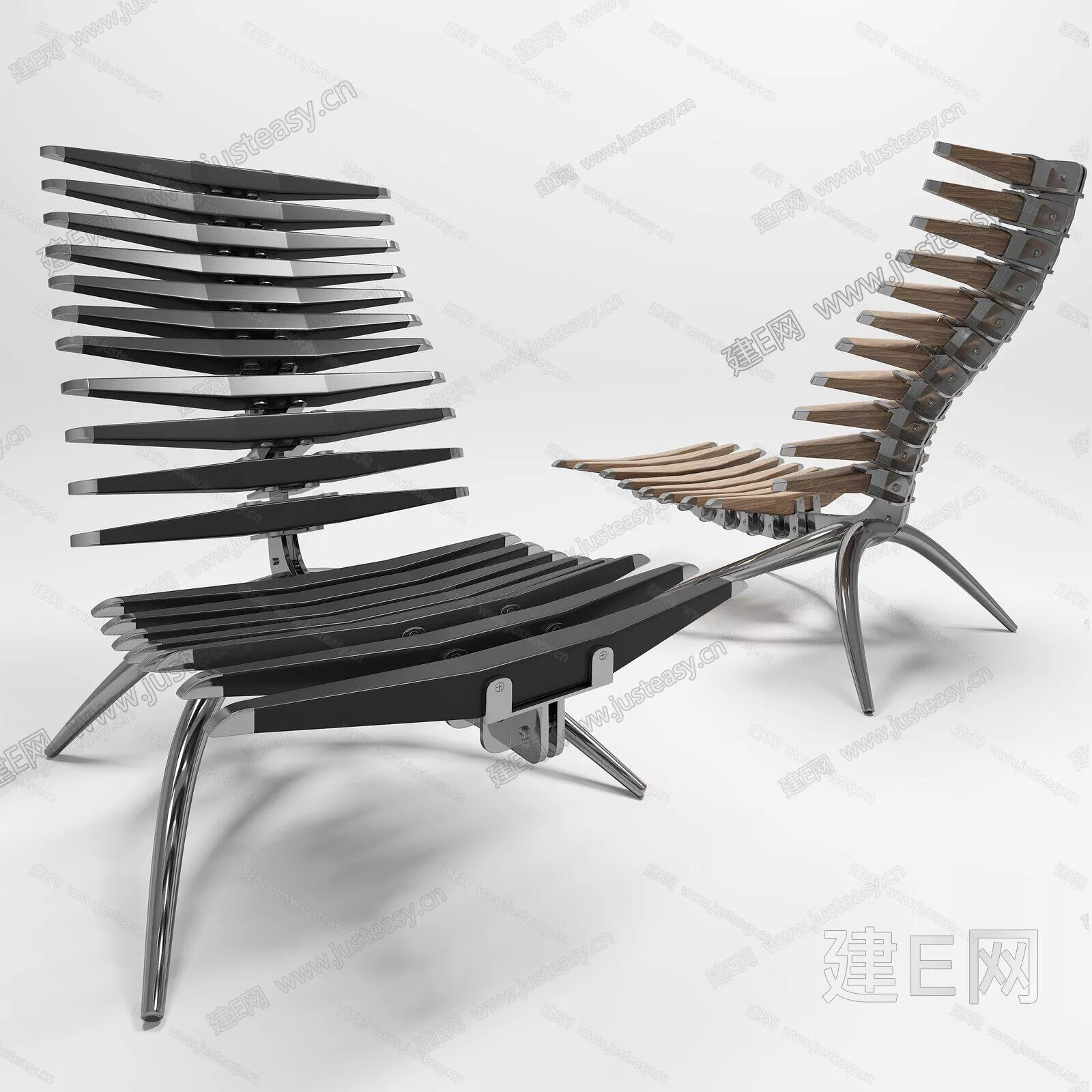 MODERN LOUNGLE CHAIR - SKETCHUP 3D MODEL - ENSCAPE - 111627550