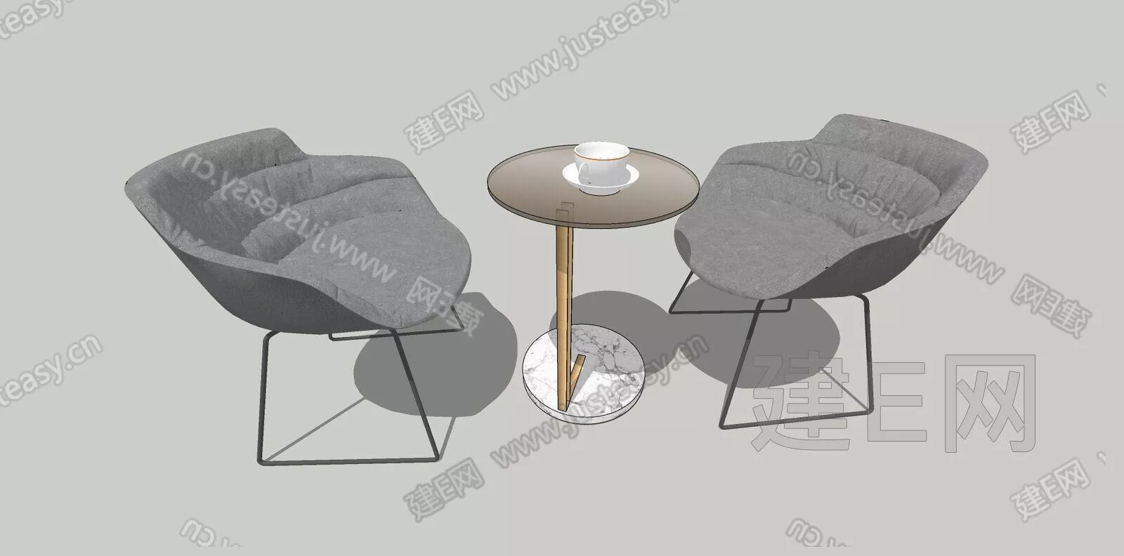 MODERN LOUNGLE CHAIR - SKETCHUP 3D MODEL - ENSCAPE - 112738620