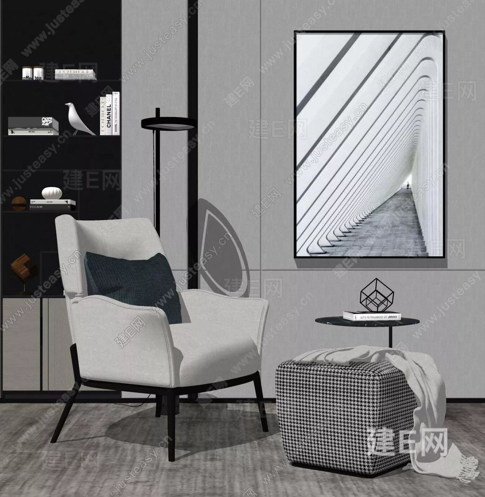 MODERN LOUNGLE CHAIR - SKETCHUP 3D MODEL - ENSCAPE - 113197466