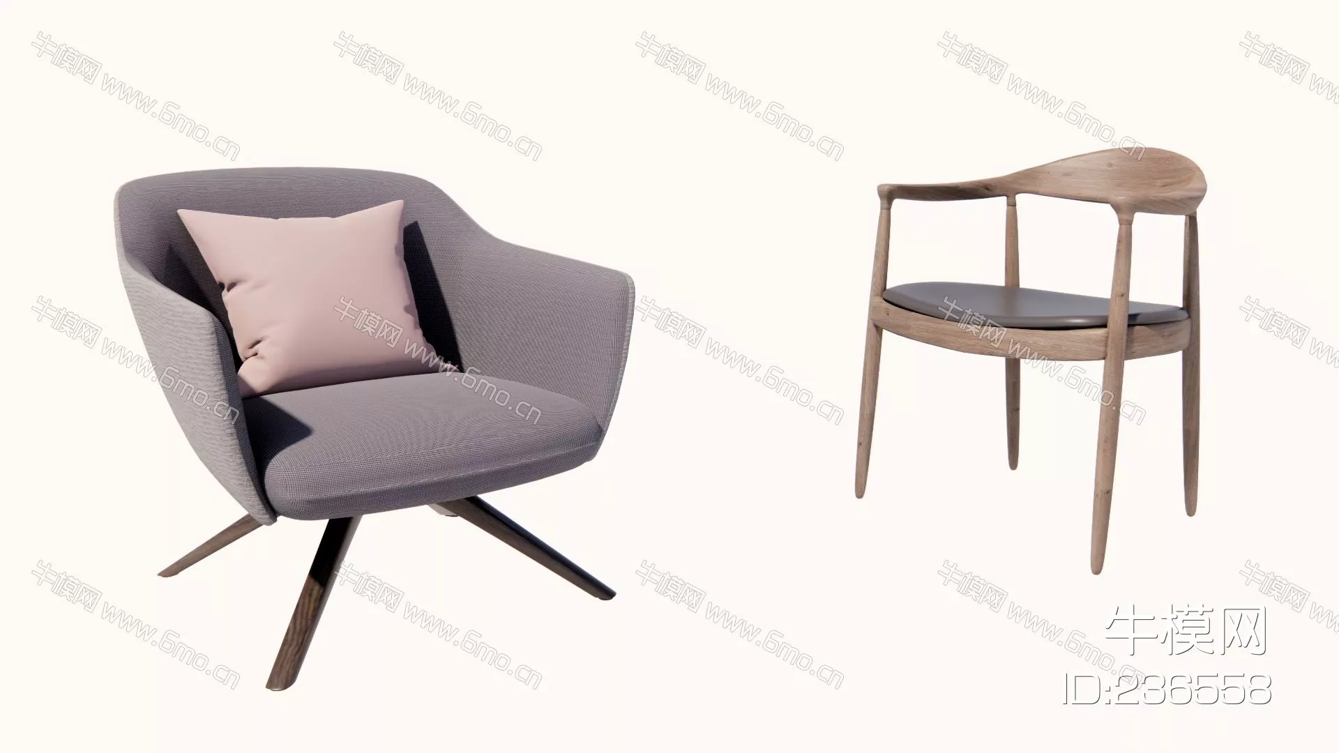 MODERN LOUNGLE CHAIR - SKETCHUP 3D MODEL - ENSCAPE - 236558