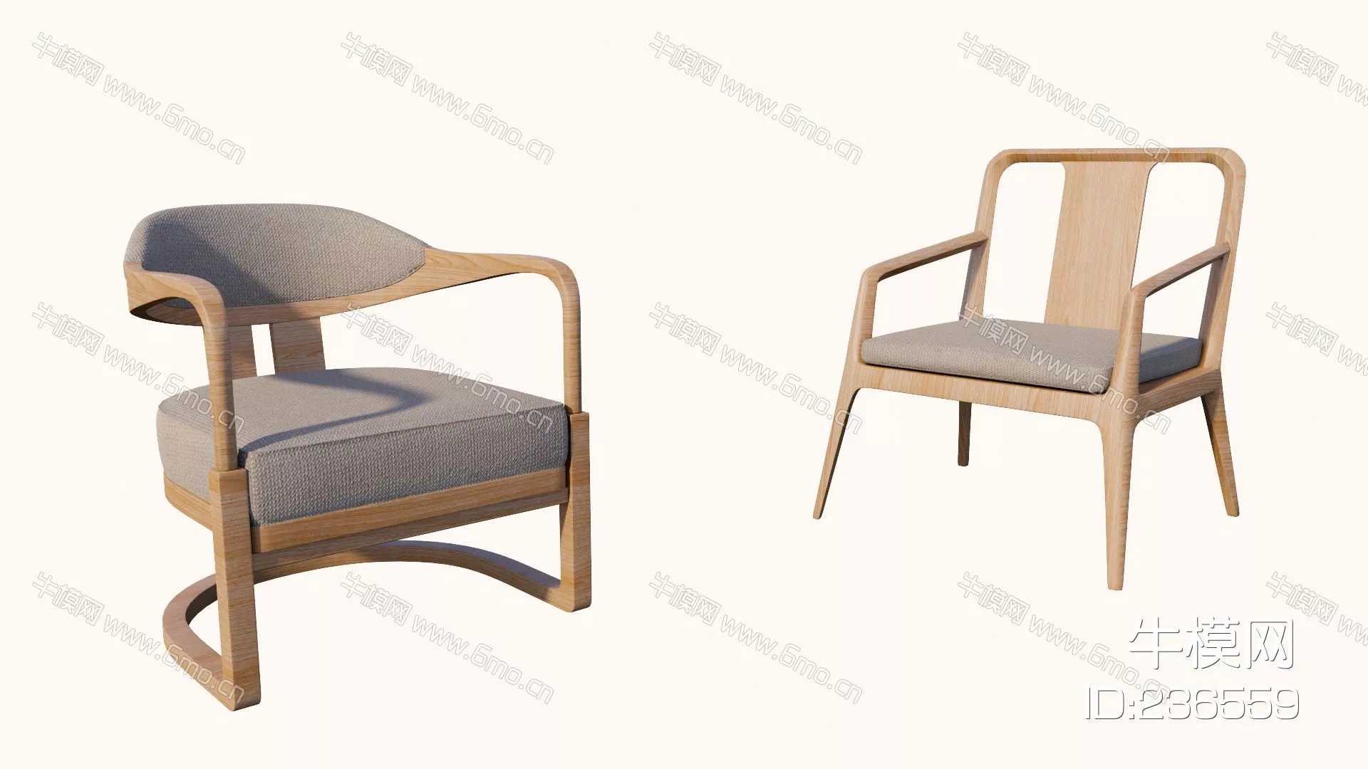 MODERN LOUNGLE CHAIR - SKETCHUP 3D MODEL - ENSCAPE - 236559