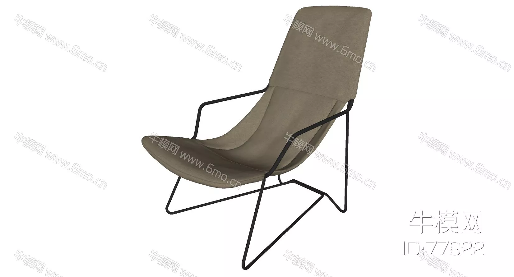 MODERN LOUNGLE CHAIR - SKETCHUP 3D MODEL - ENSCAPE - 77922