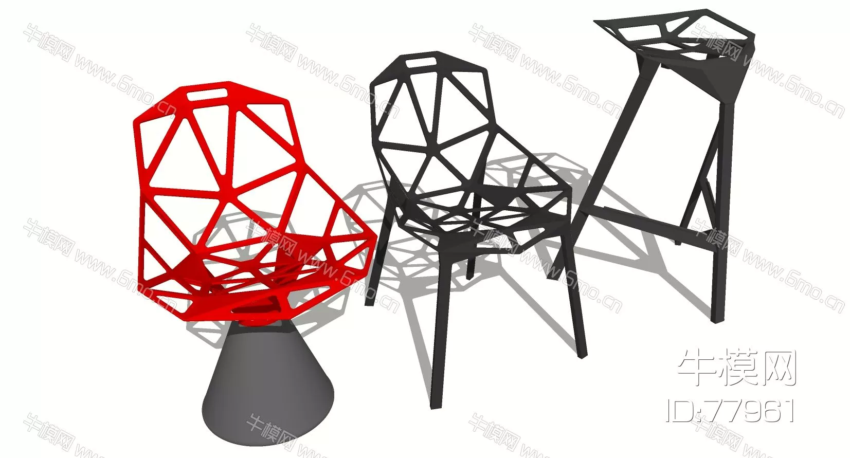 MODERN LOUNGLE CHAIR - SKETCHUP 3D MODEL - ENSCAPE - 77961