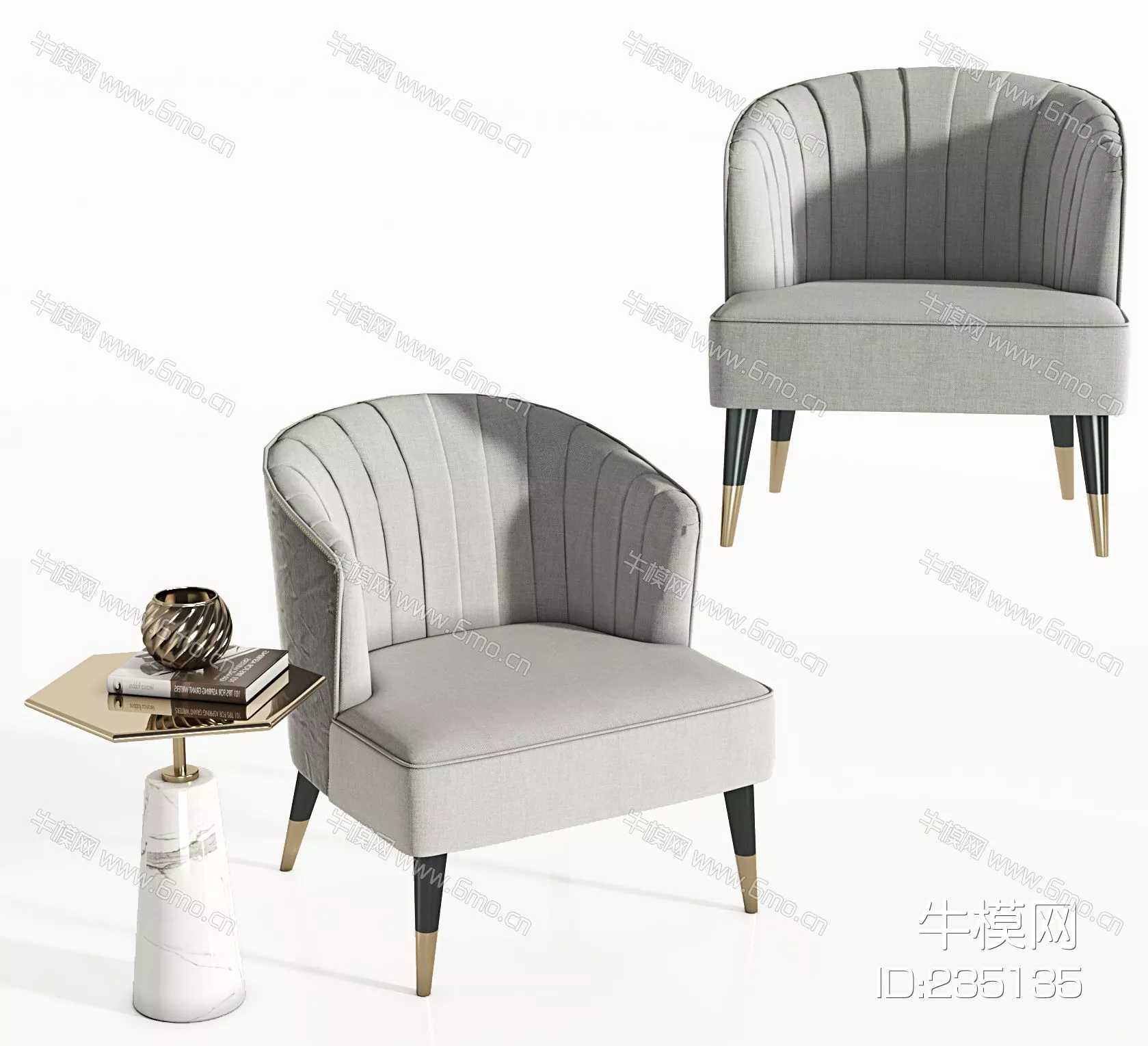 MODERN LOUNGLE CHAIR - SKETCHUP 3D MODEL - VRAY - 235135