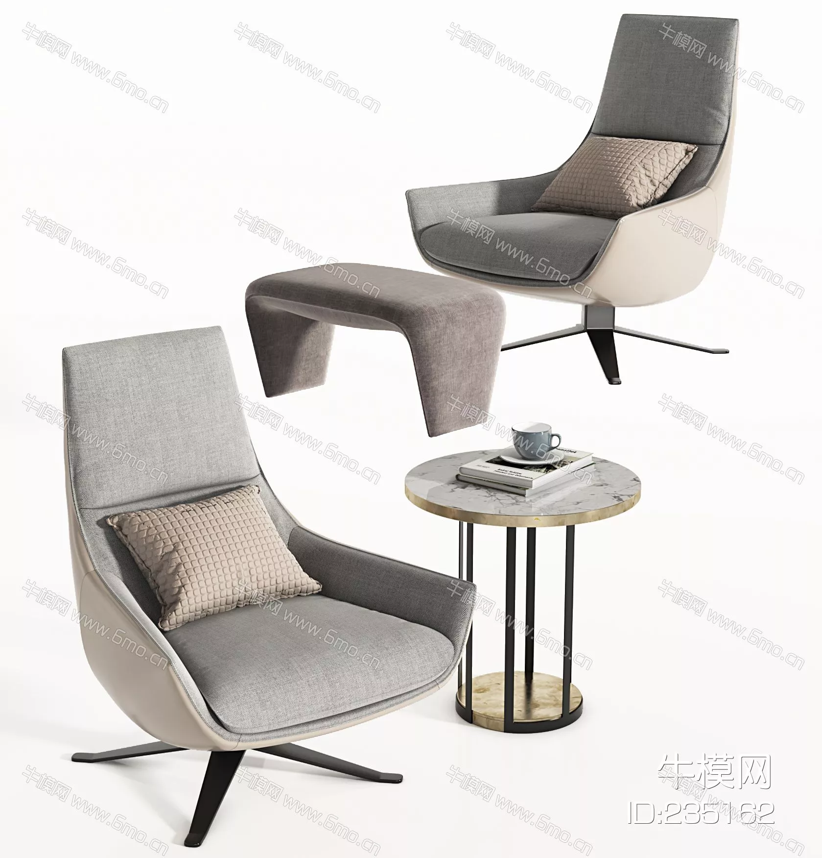 MODERN LOUNGLE CHAIR - SKETCHUP 3D MODEL - VRAY - 235162