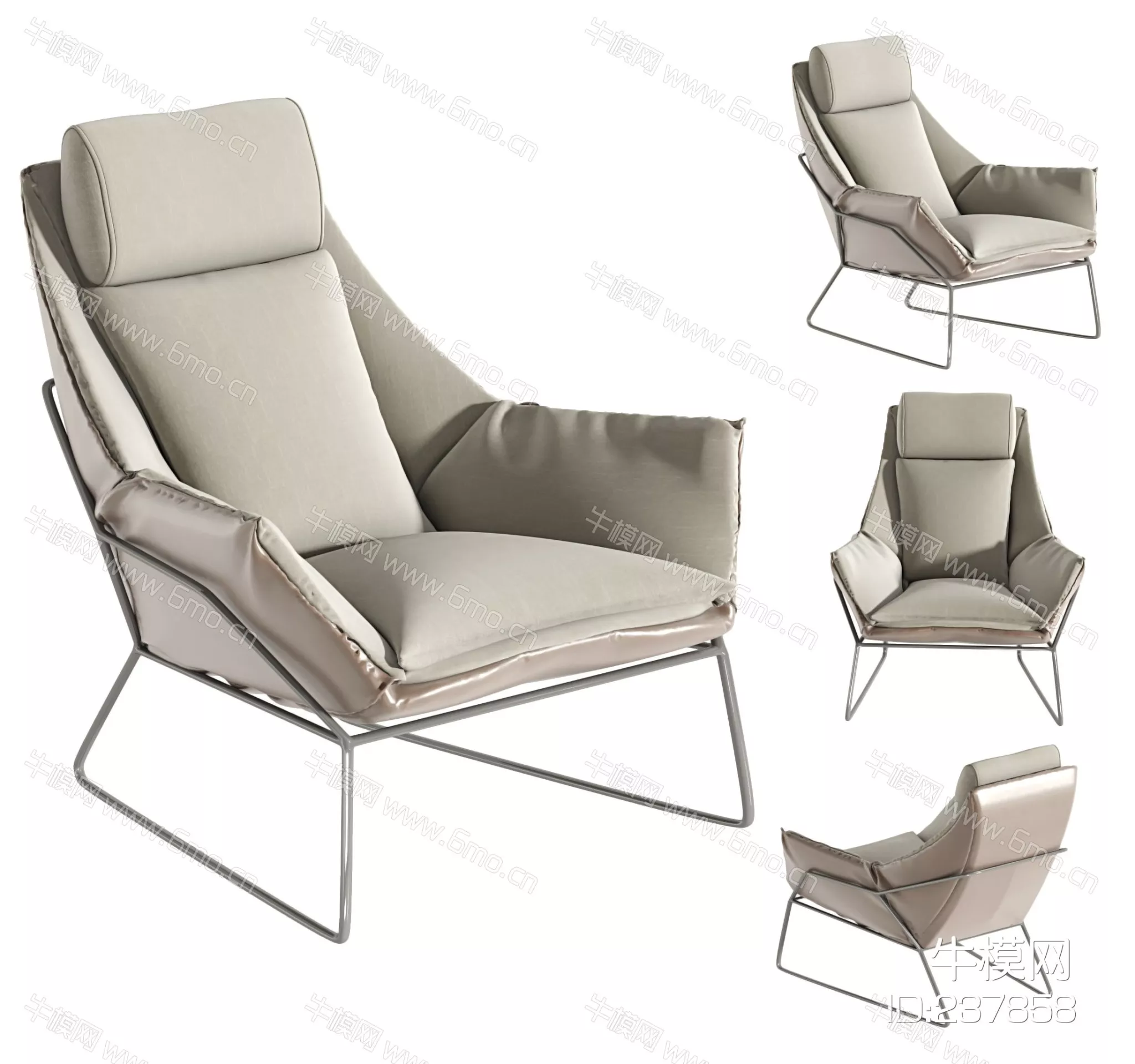 MODERN LOUNGLE CHAIR - SKETCHUP 3D MODEL - VRAY - 237858