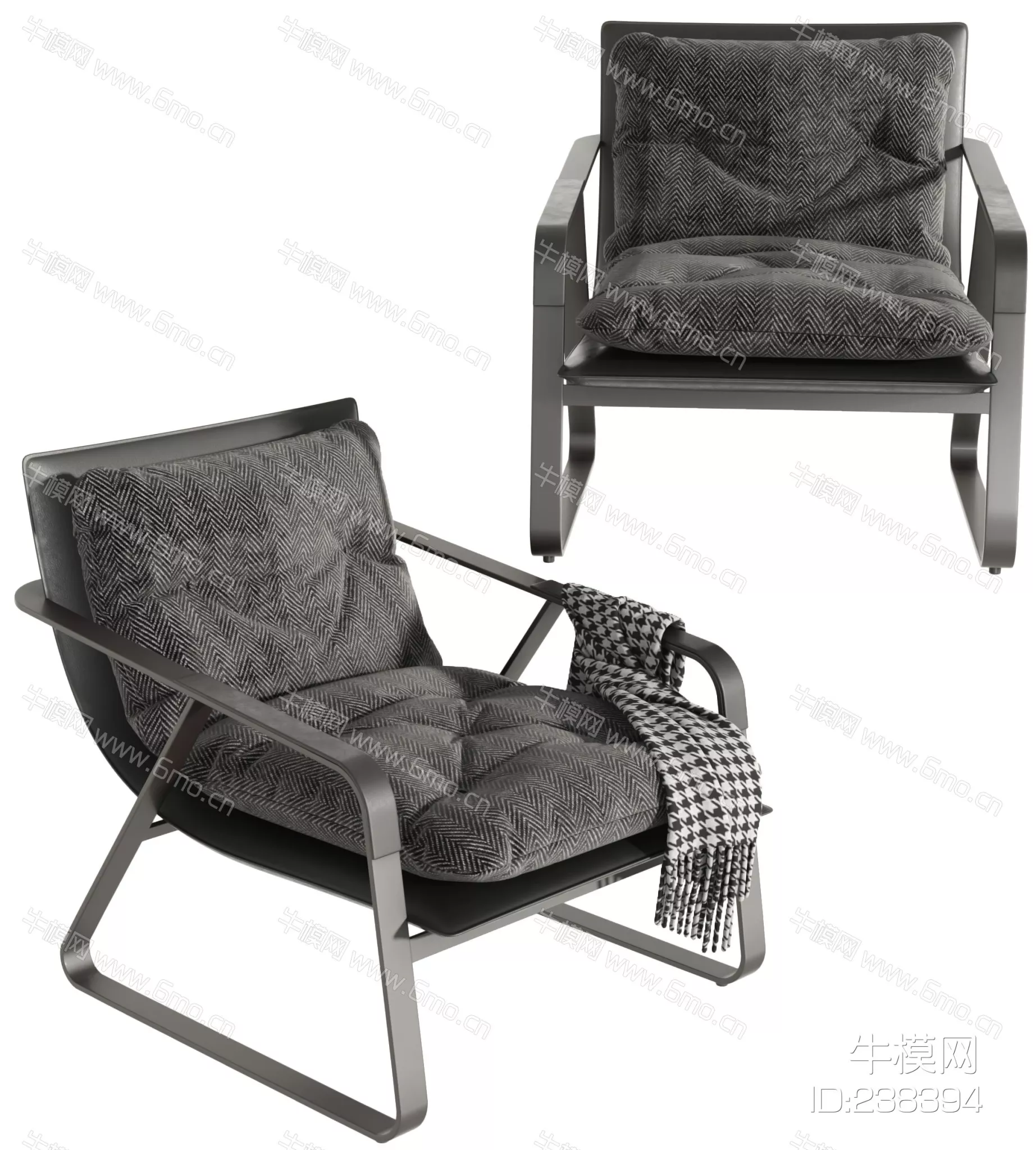 MODERN LOUNGLE CHAIR - SKETCHUP 3D MODEL - VRAY - 238394