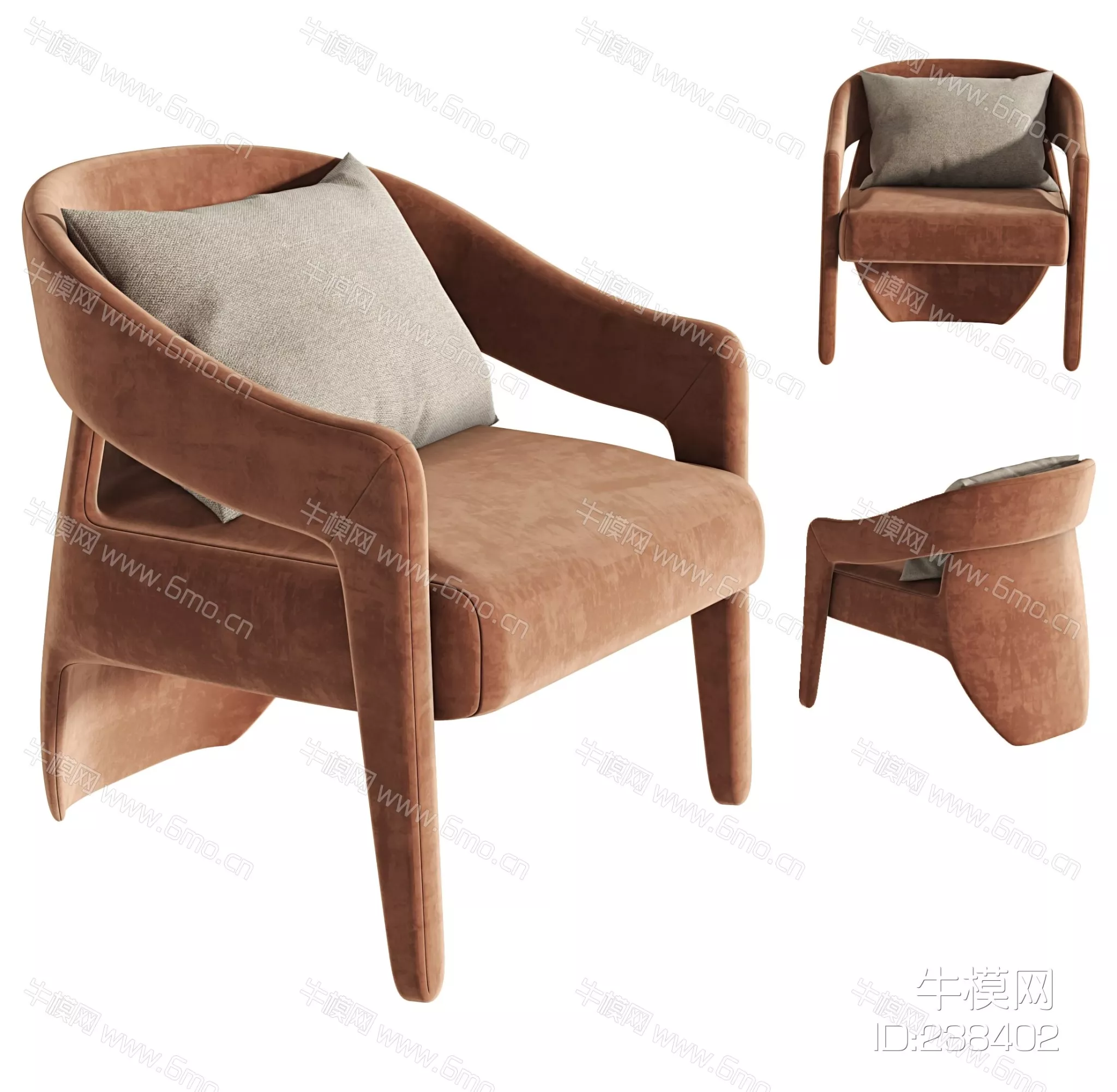 MODERN LOUNGLE CHAIR - SKETCHUP 3D MODEL - VRAY - 238402