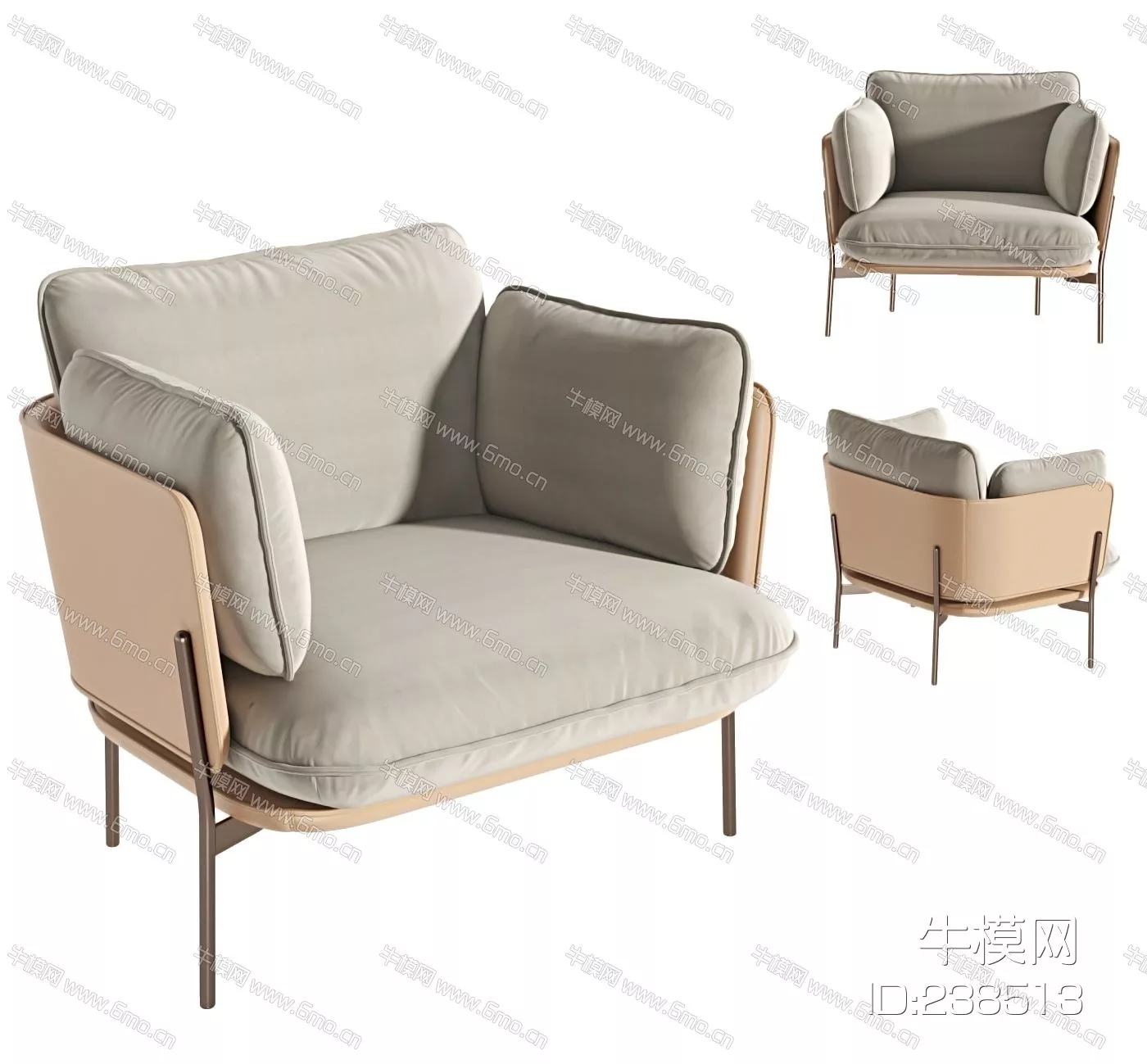 MODERN LOUNGLE CHAIR - SKETCHUP 3D MODEL - VRAY - 238513