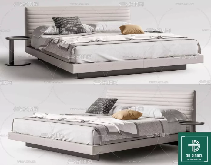 MODERN MINOTTI BED - SKETCHUP 3D MODEL - VRAY OR ENSCAPE - ID10957