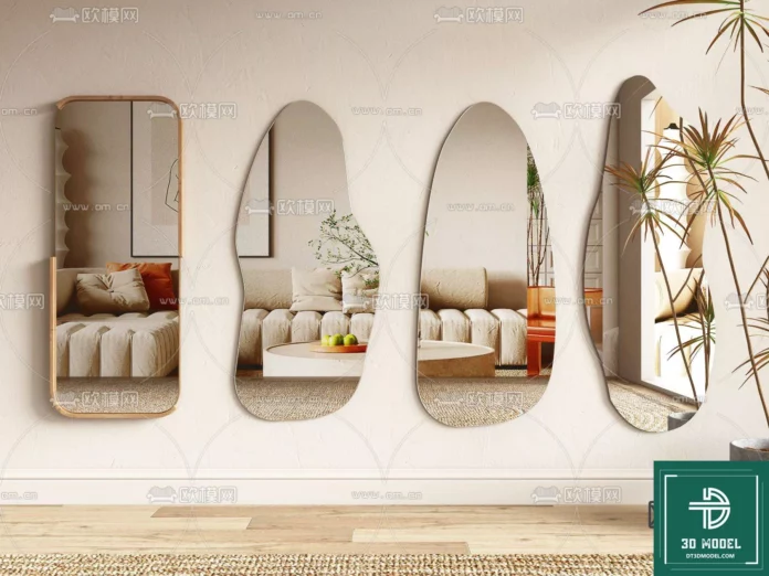 MODERN MIRROR - SKETCHUP 3D MODEL - VRAY OR ENSCAPE - ID11164