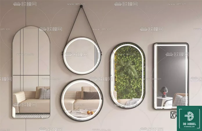 MODERN MIRROR - SKETCHUP 3D MODEL - VRAY OR ENSCAPE - ID11252