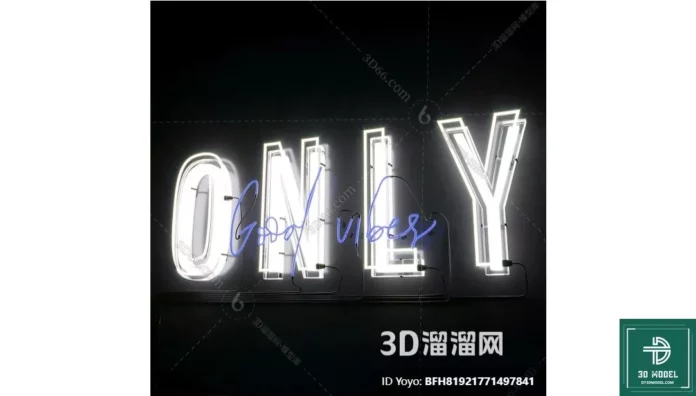 MODERN NEON LIGHT - SKETCHUP 3D MODEL - VRAY OR ENSCAPE - ID11269