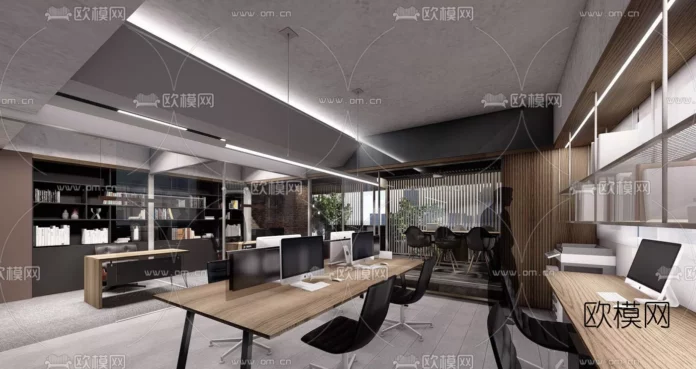 MODERN OFFICE DECOR - SKETCHUP 3D MODEL - VRAY OR ENSCAPE - ID11400