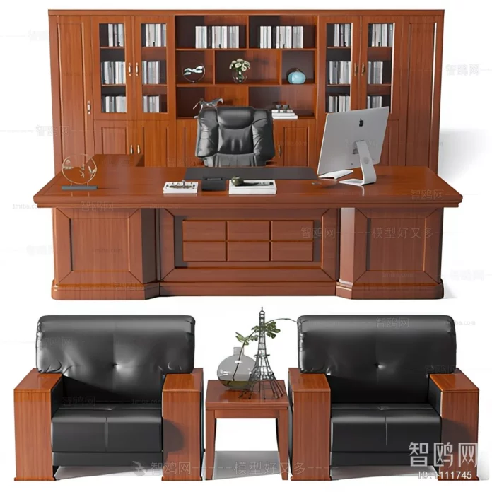 MODERN OFFICE DECOR - SKETCHUP 3D MODEL - VRAY OR ENSCAPE - ID11419