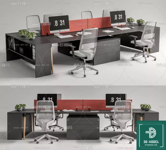 MODERN OFFICE FURNITURE - SKETCHUP 3D MODEL - VRAY OR ENSCAPE - ID11445