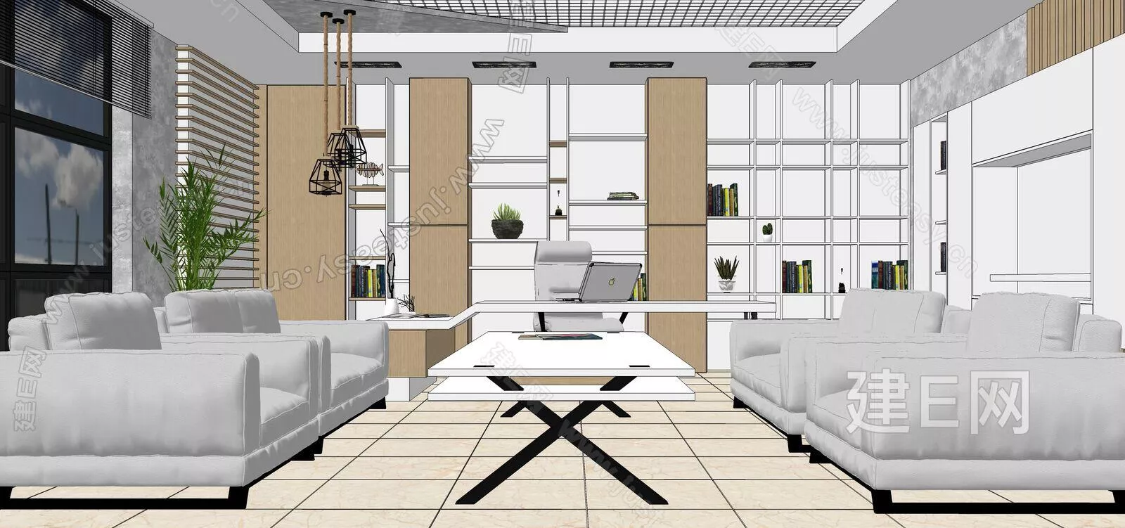 MODERN OFFICE INTERIOR - SKETCHUP 3D MODEL - ENSCAPE - 104939863