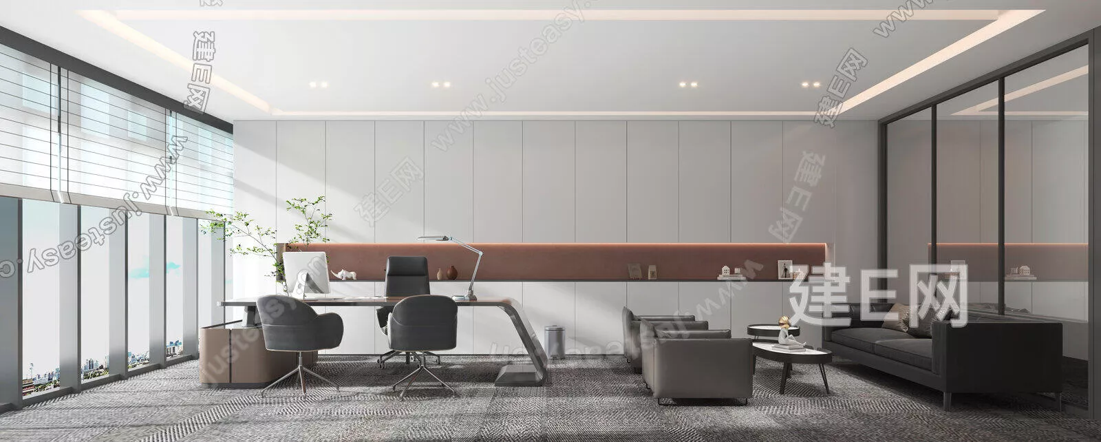 MODERN OFFICE INTERIOR - SKETCHUP 3D MODEL - ENSCAPE - 105269487