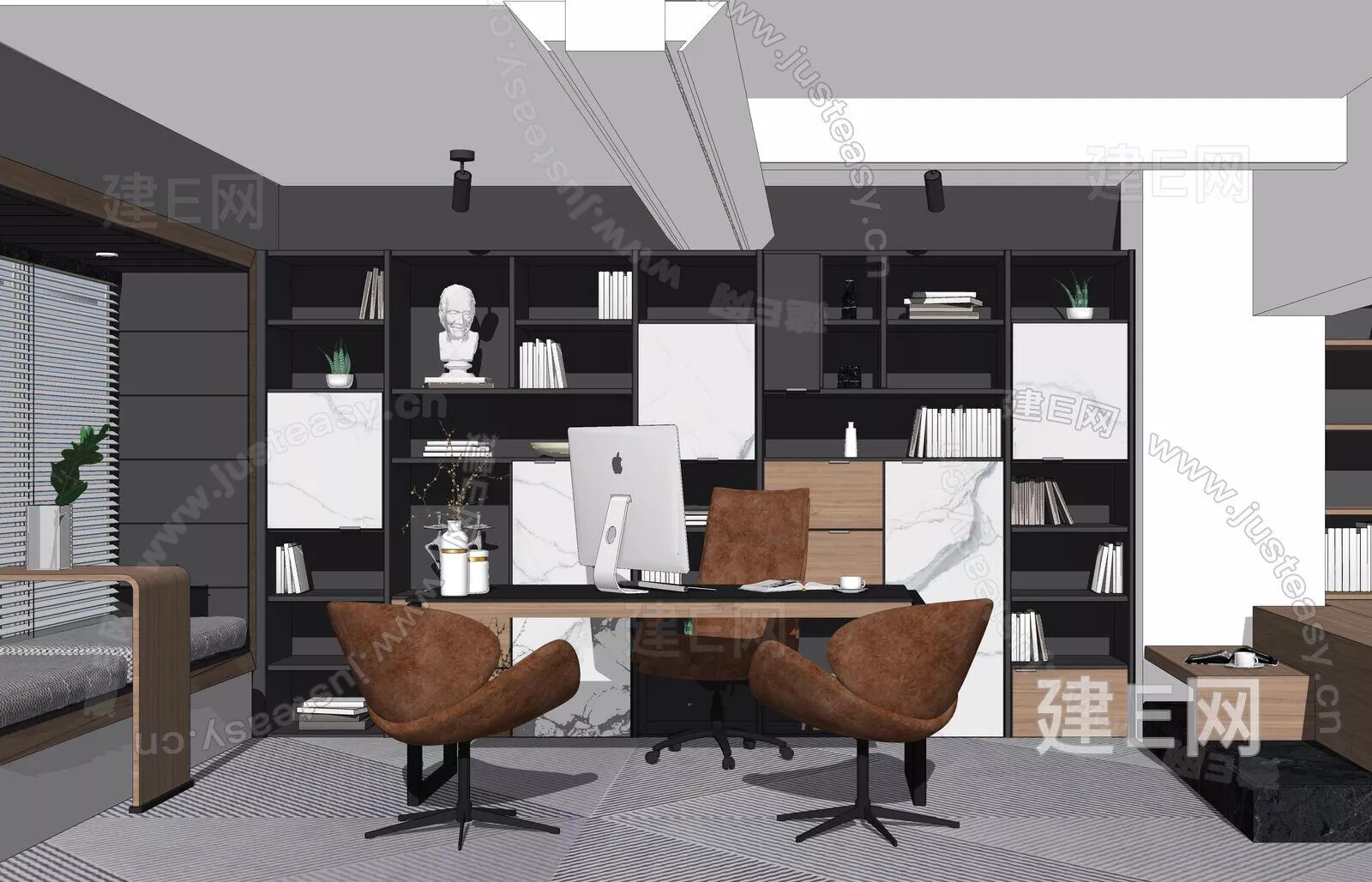 MODERN OFFICE INTERIOR - SKETCHUP 3D MODEL - ENSCAPE - 107233335