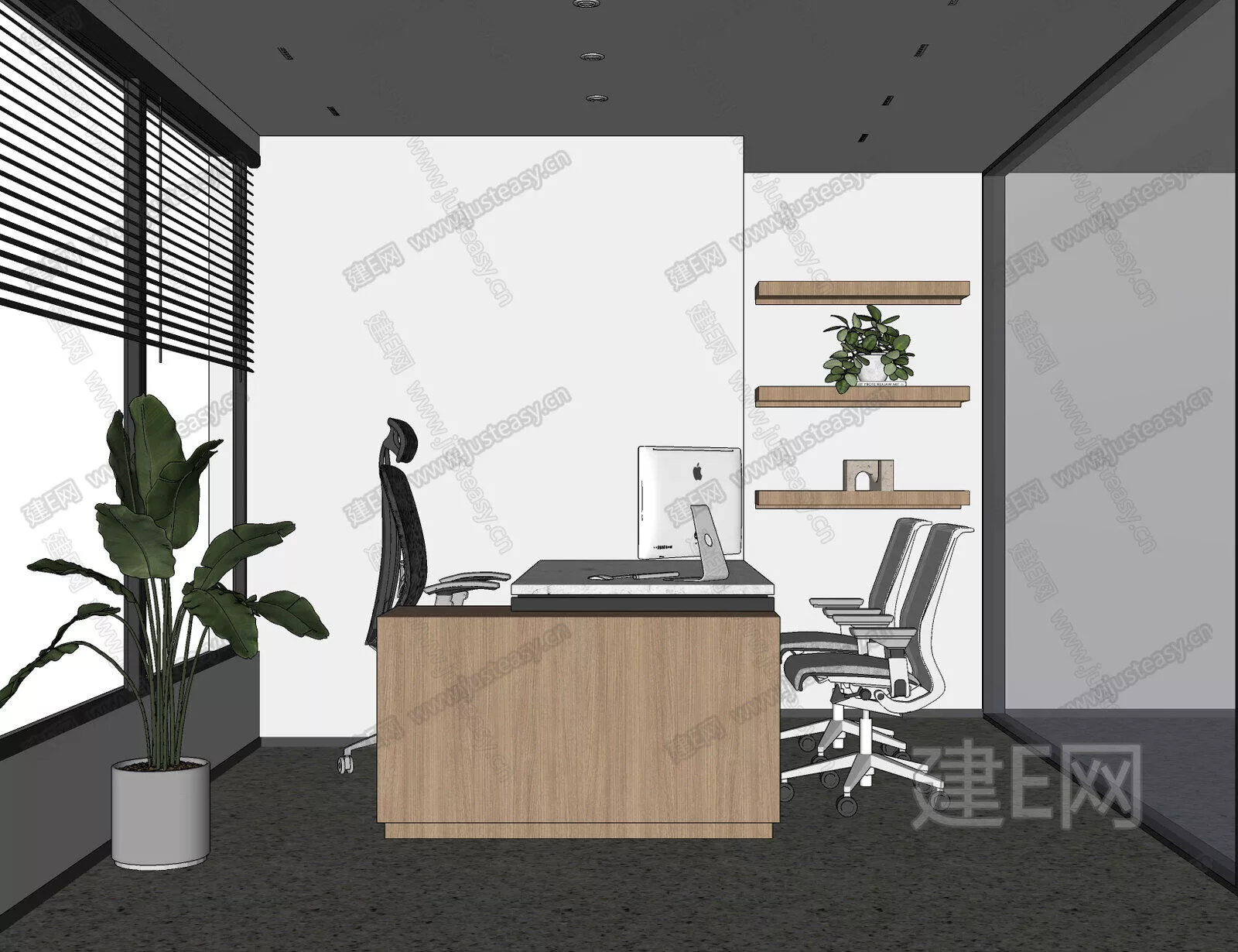 MODERN OFFICE INTERIOR - SKETCHUP 3D MODEL - ENSCAPE - 110445586