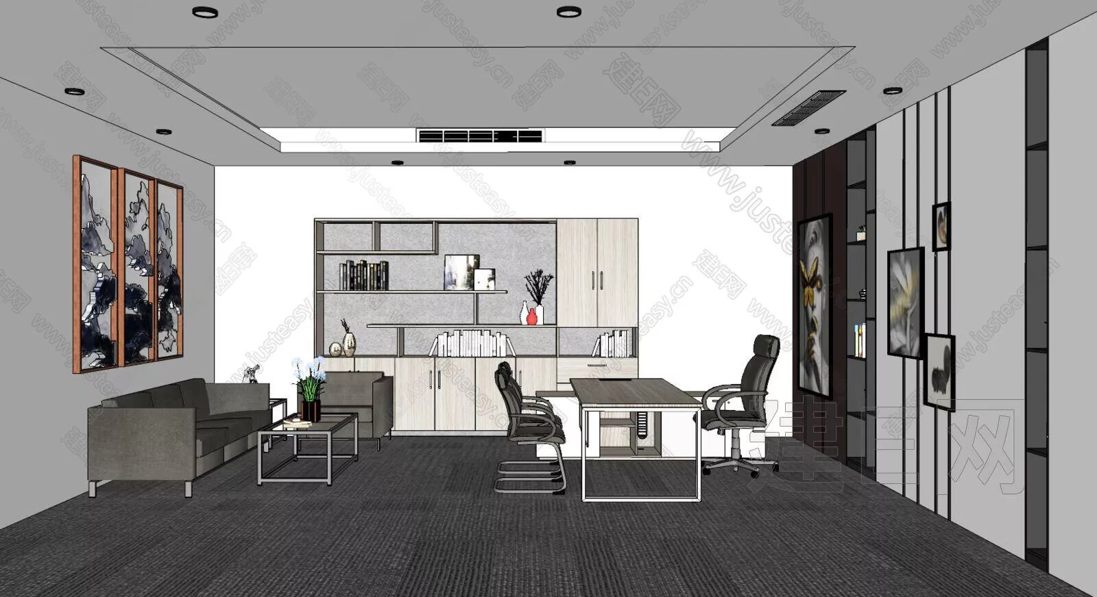 MODERN OFFICE INTERIOR - SKETCHUP 3D MODEL - ENSCAPE - 111690196