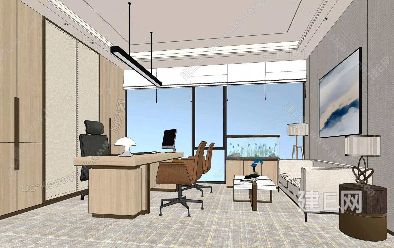 MODERN OFFICE INTERIOR - SKETCHUP 3D MODEL - ENSCAPE - 114377007