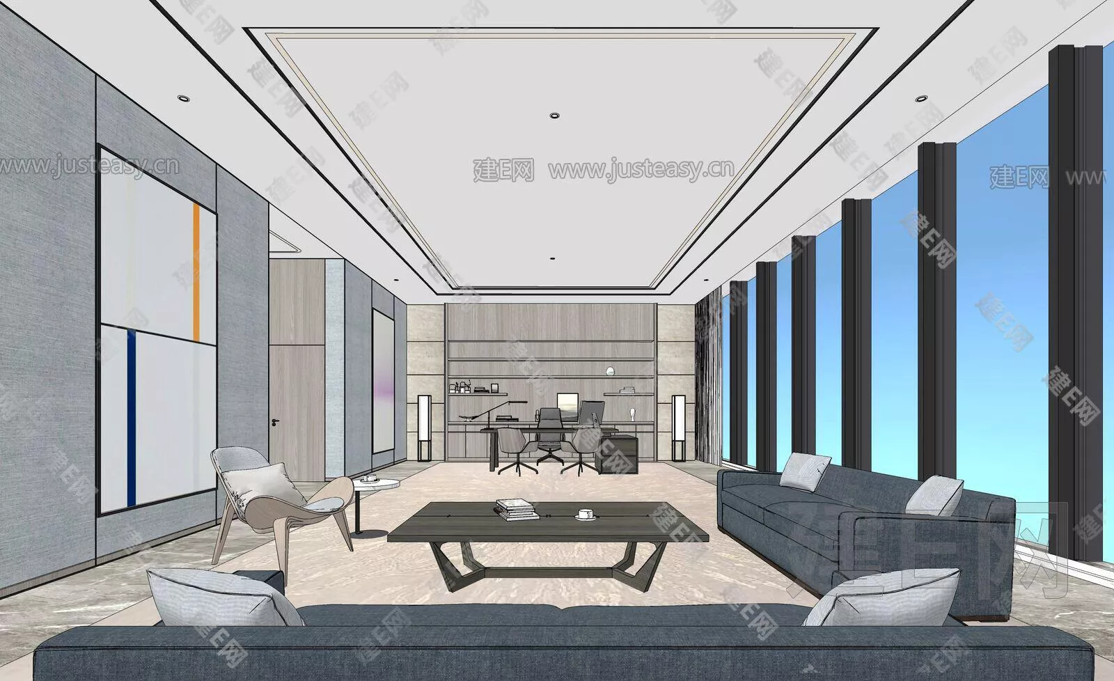 MODERN OFFICE INTERIOR - SKETCHUP 3D MODEL - ENSCAPE - 114377167