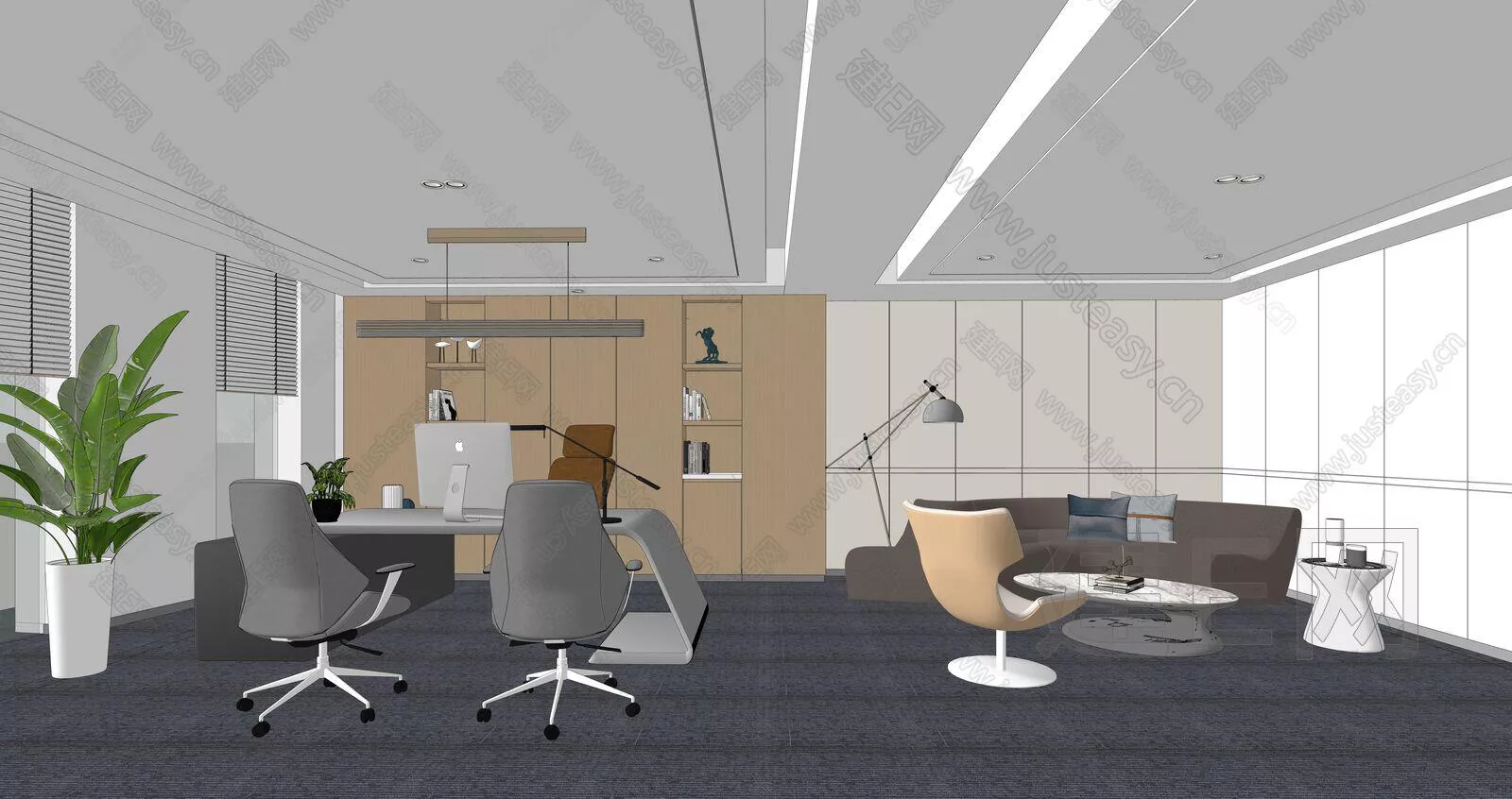 MODERN OFFICE INTERIOR - SKETCHUP 3D MODEL - ENSCAPE - 114640176