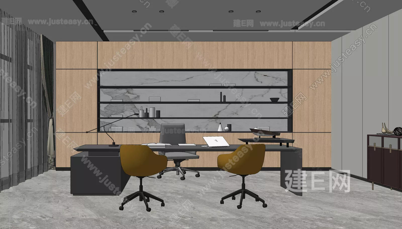 MODERN OFFICE INTERIOR - SKETCHUP 3D MODEL - ENSCAPE - 114836645