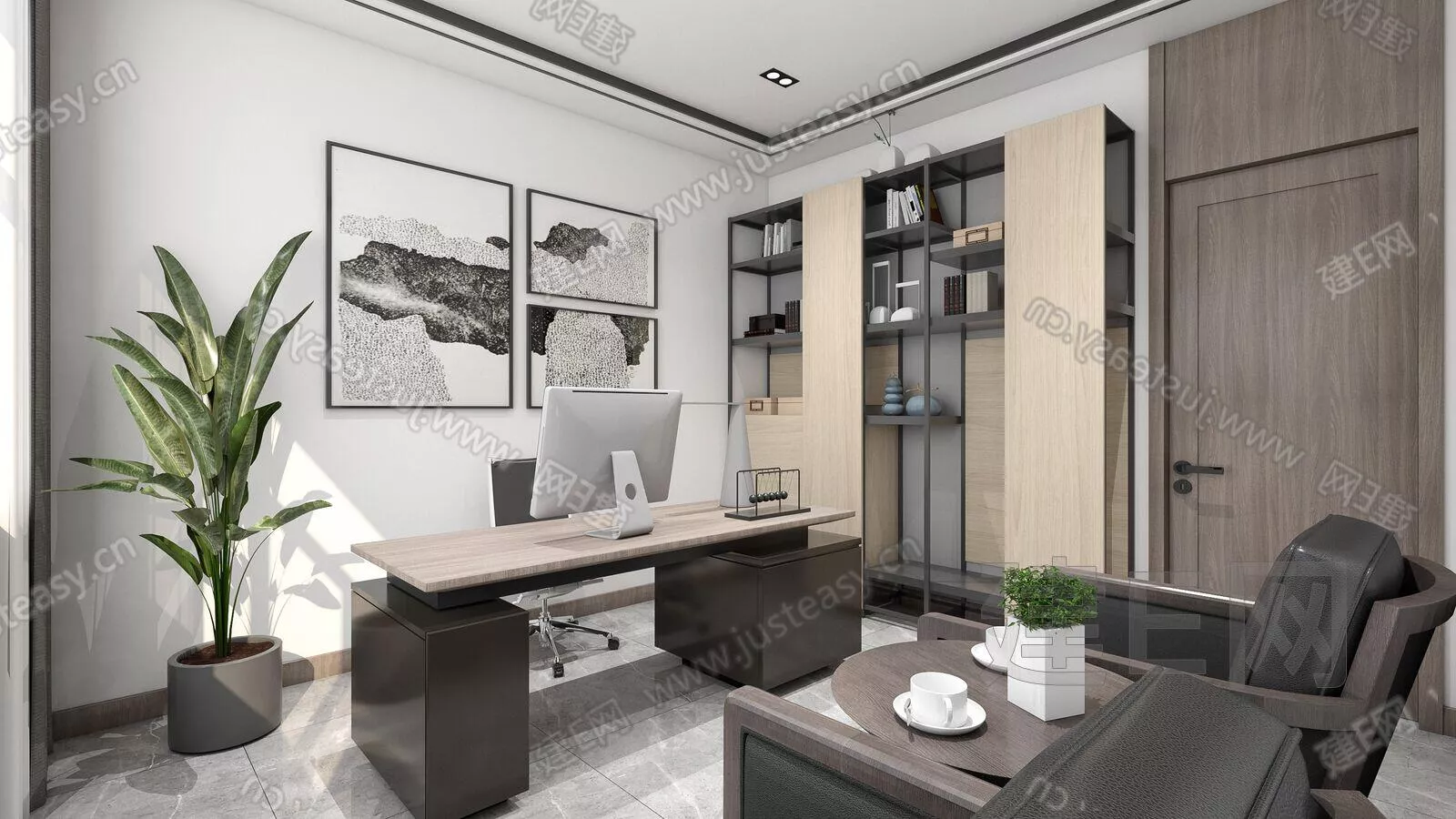 MODERN OFFICE INTERIOR - SKETCHUP 3D MODEL - VRAY - 103432359