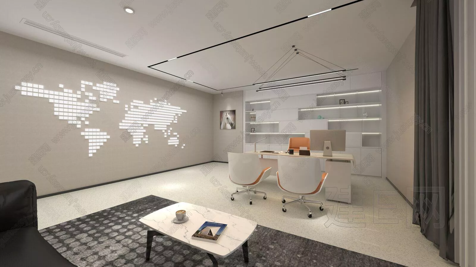 MODERN OFFICE INTERIOR - SKETCHUP 3D MODEL - VRAY - 110576014