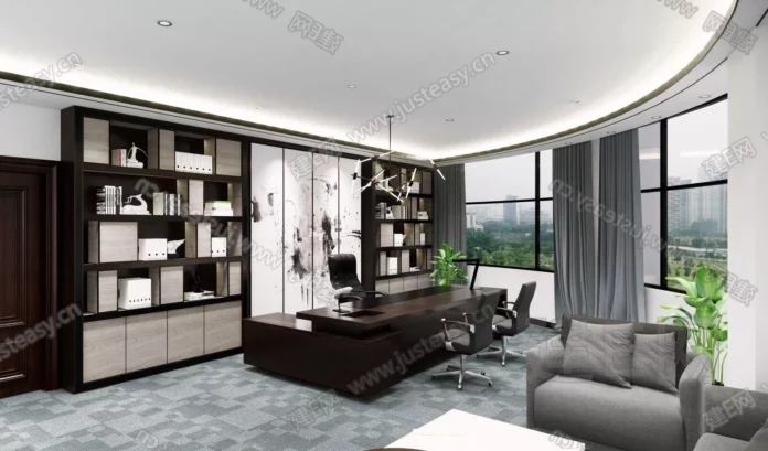 MODERN OFFICE INTERIOR - SKETCHUP 3D MODEL - VRAY OR ENSCAPE - ID11536