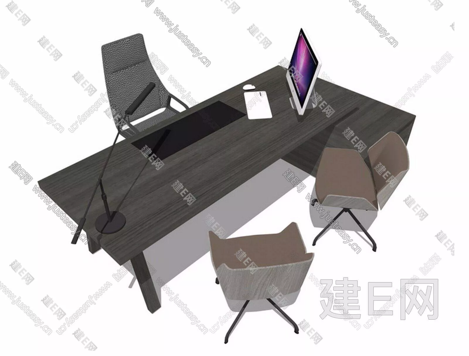 MODERN OFFICE TABLE SET - SKETCHUP 3D MODEL - ENSCAPE - 105201773