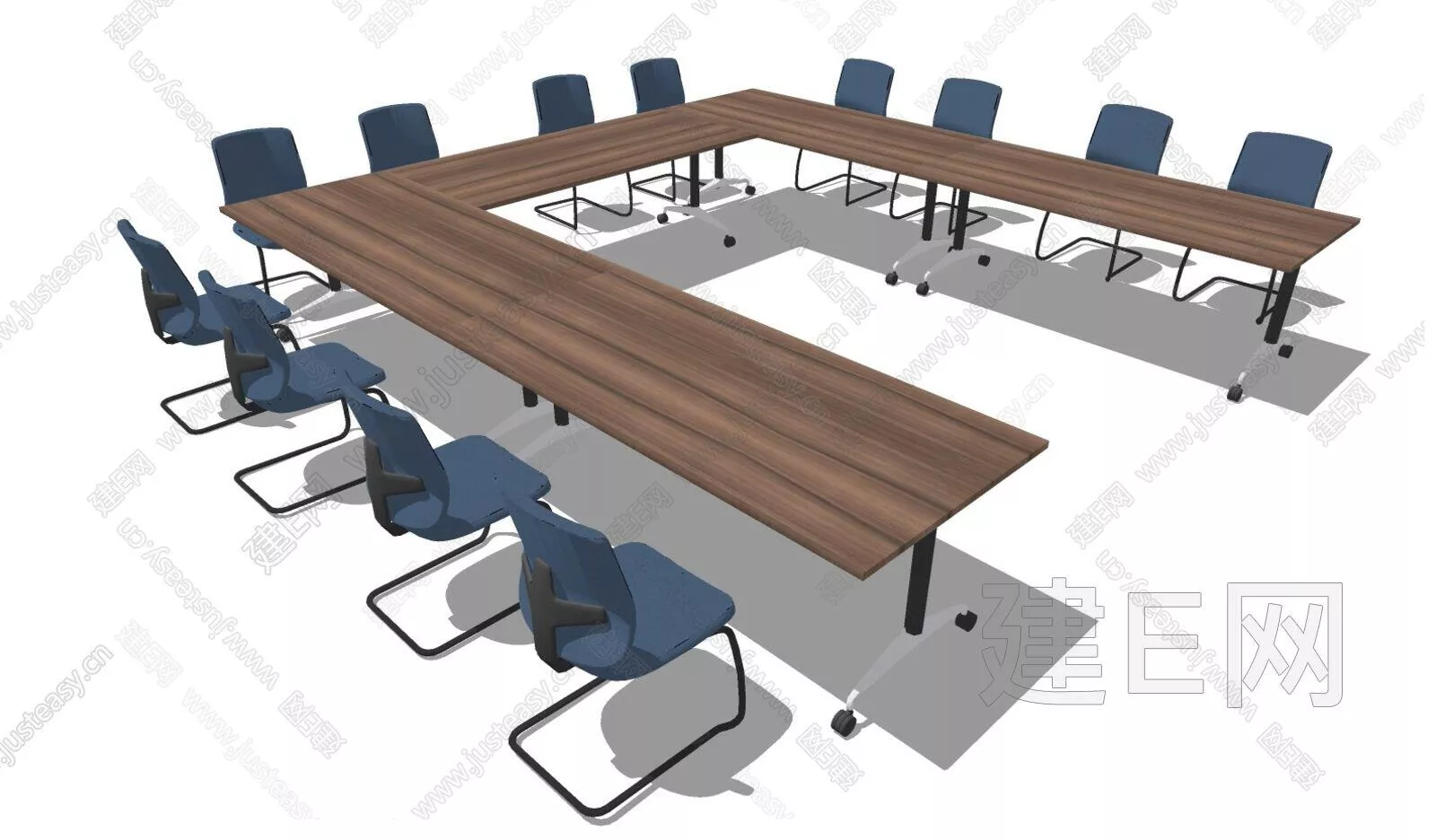 MODERN OFFICE TABLE SET - SKETCHUP 3D MODEL - ENSCAPE - 105791573