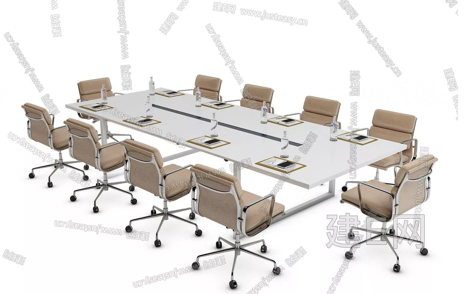 MODERN OFFICE TABLE SET - SKETCHUP 3D MODEL - ENSCAPE - 108283321