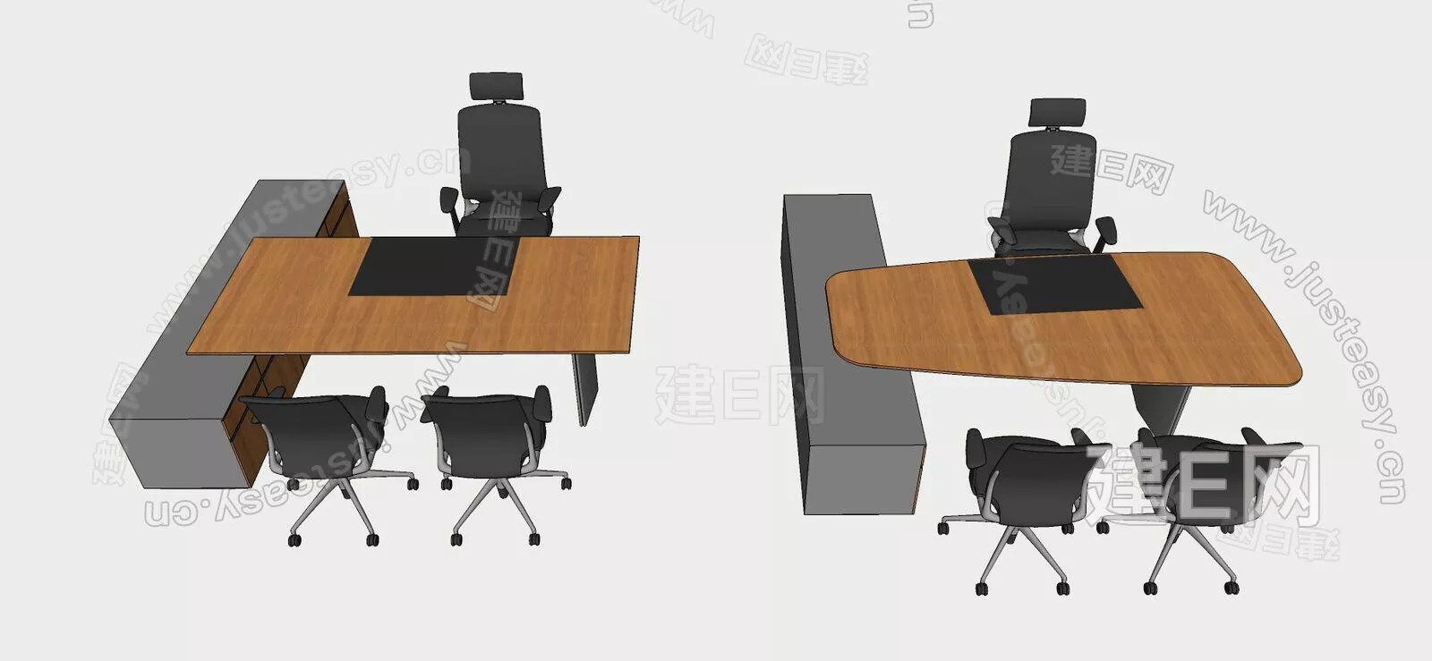 MODERN OFFICE TABLE SET - SKETCHUP 3D MODEL - ENSCAPE - 110772652