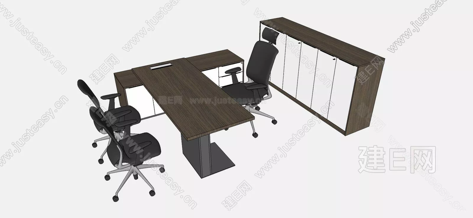 MODERN OFFICE TABLE SET - SKETCHUP 3D MODEL - ENSCAPE - 111427981