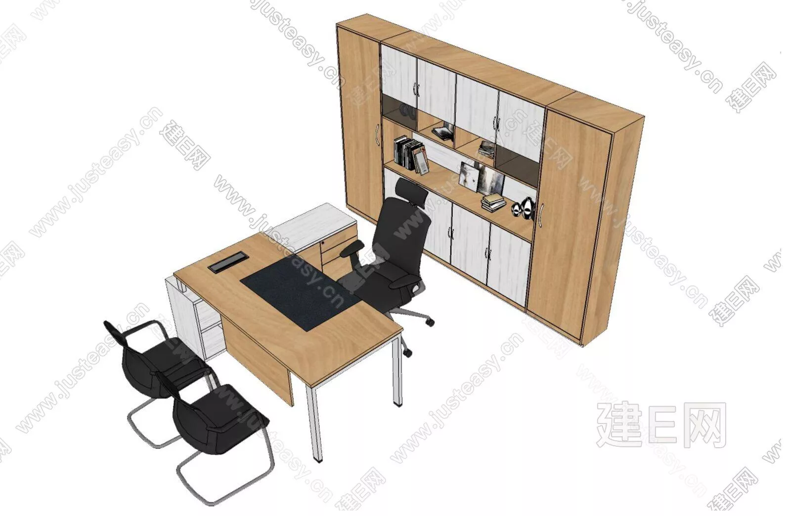 MODERN OFFICE TABLE SET - SKETCHUP 3D MODEL - ENSCAPE - 112214306